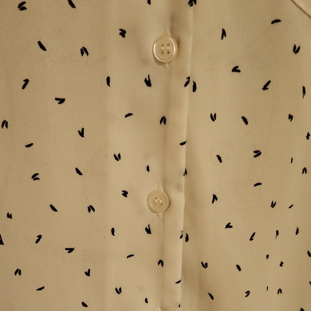 Women's Cream Polka Dot Top - Picture 3 of 5